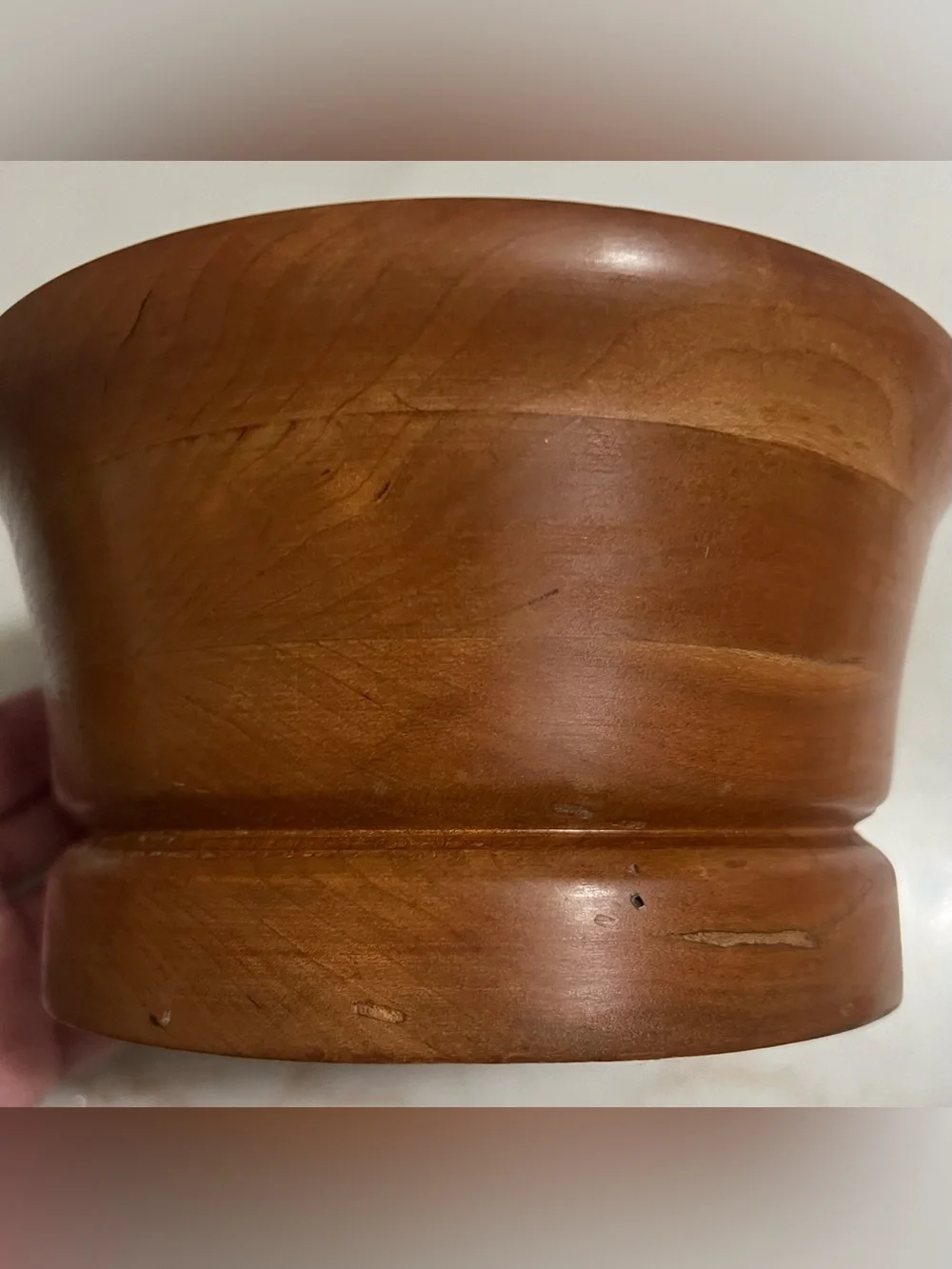 2016 Hand Turned Signed Wooden Bowl Fruitwood Cherry Finish